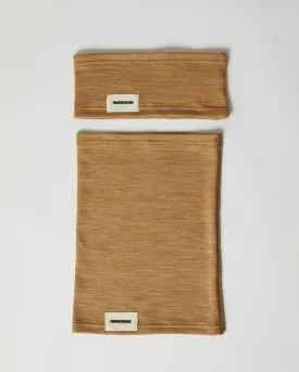 #2 SET HEADBAND   TUBE SCARF CAMEL