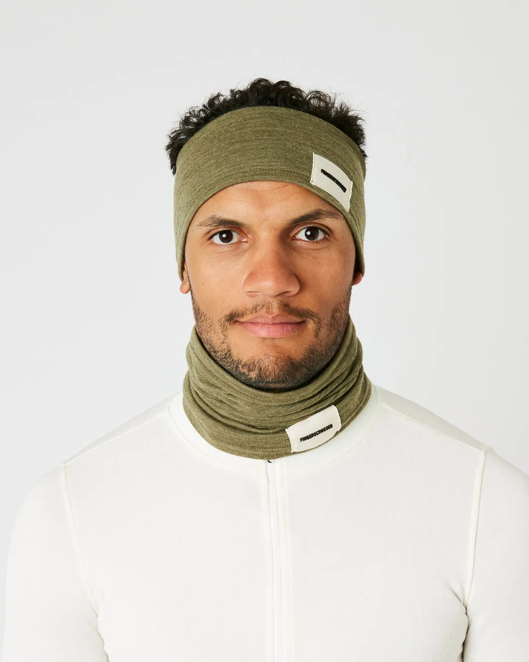 #2 SET HEADBAND   TUBE SCARF OLIVE