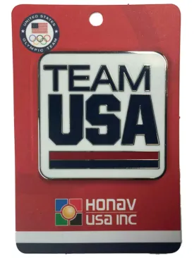 2016 Summer Olympics Rio de Janeiro Brazil "Team USA" White Square Magnet