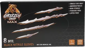 Asgard / Grizzly Grip - Nitrile Gloves - Large - 8 Mil Black