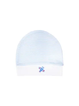 Baby Boy's Airplanes Striped Pima Cotton Hat