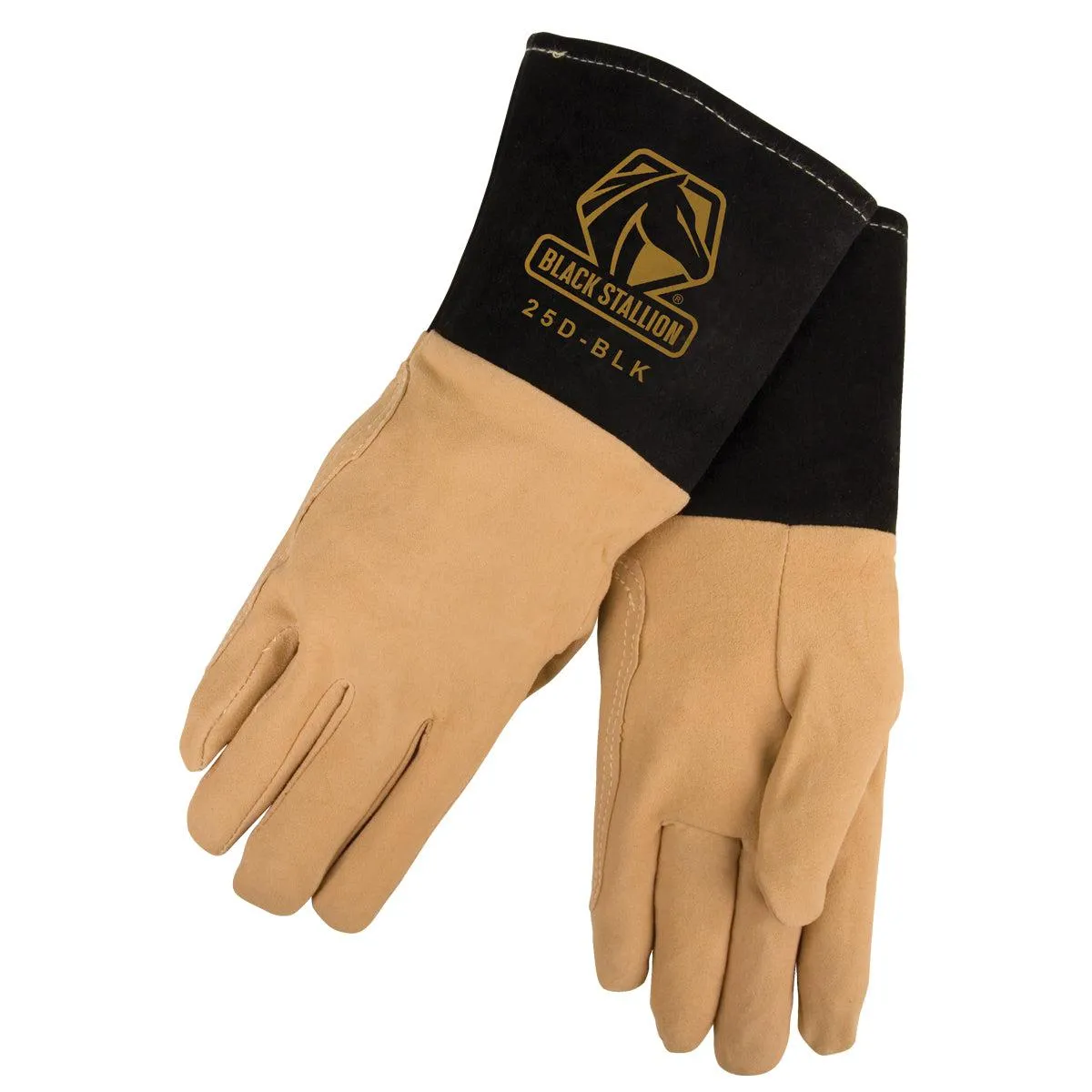 Black Stallion Premium Deerskin TIG Glove - 25D-BLK