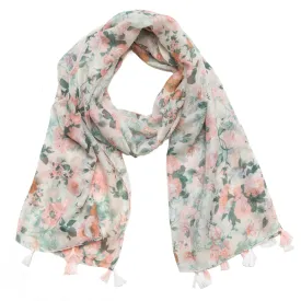 Botanical Gardens - Light Weight Woven Soft Floral Scarf