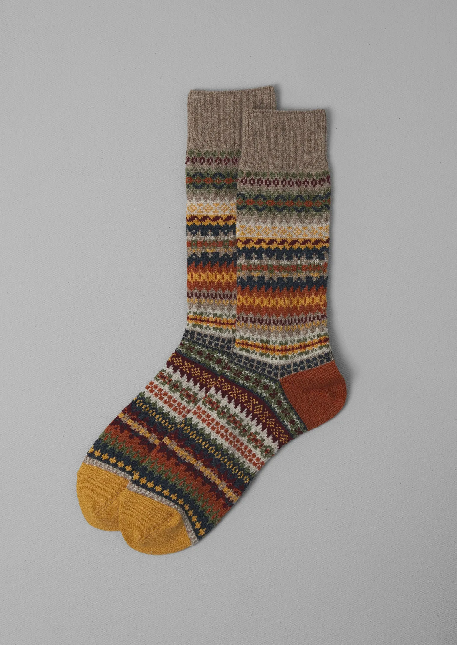 Chup Wool Blend Socks | Oatmeal Multi