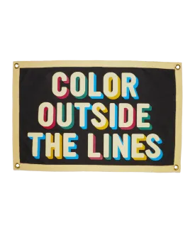 Color Outside the Lines Camp Flag - Oxford Pennant