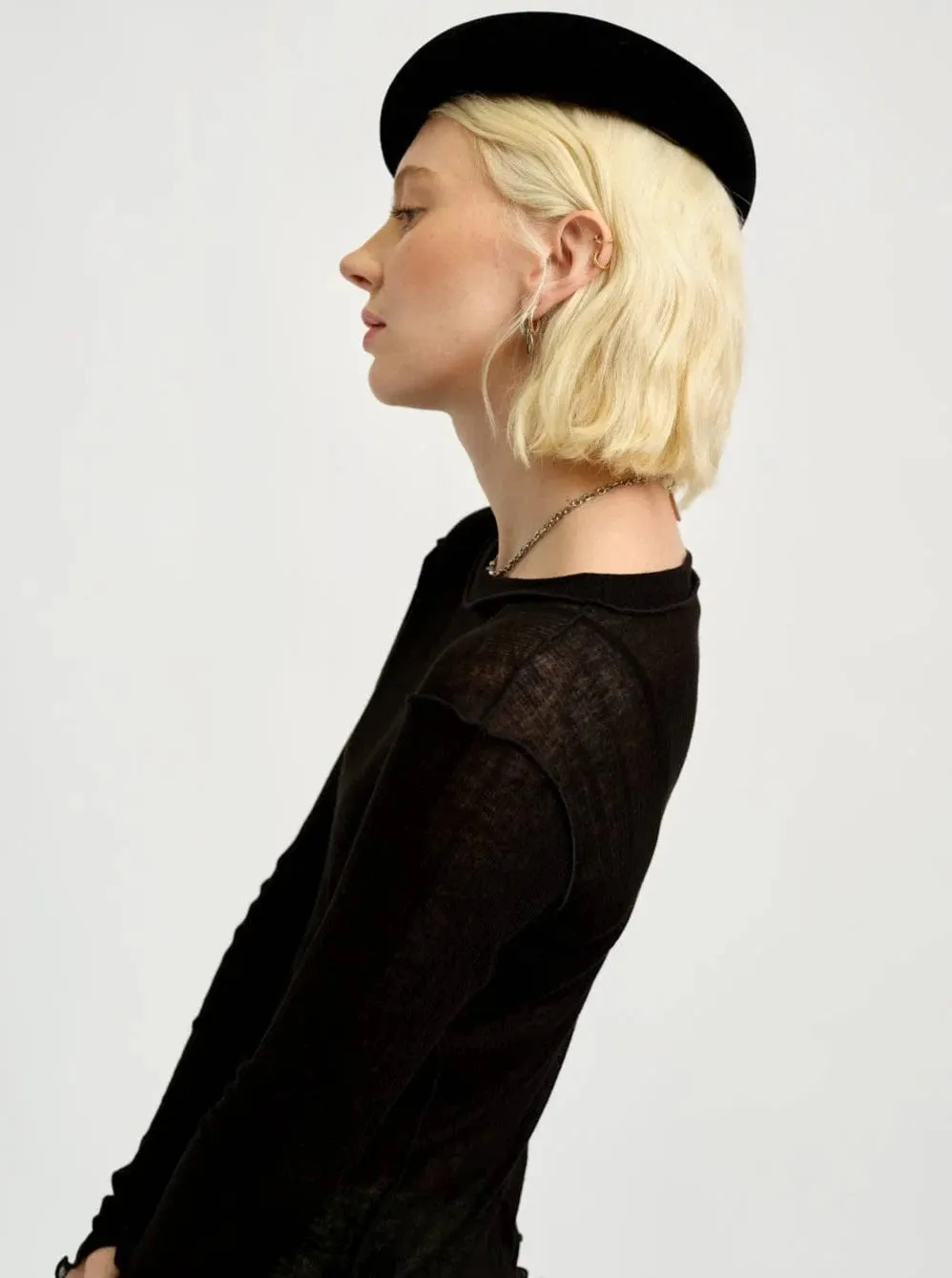 ELIZA FAULKNER - Longsleeve rib tee black