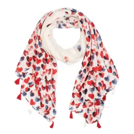 Ella Heart Print Scarf