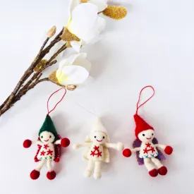 Felt Angel Ornament Set of Three