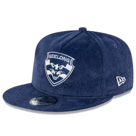 Geelong Cats Official Team Colours Corduroy The Golfer Snapback AFL by New Era