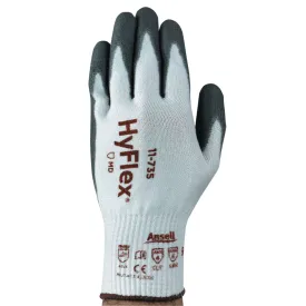 HyFlex® 11-735 Polyurethane Palm Coated Gloves White/Gray