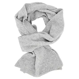 Lambswool Rib Scarf - Light Grey