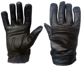 Leather Perforated Riding Gloves