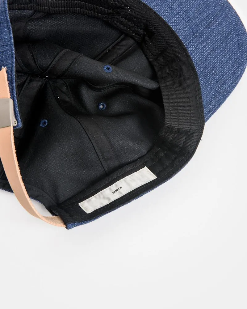 Leather Strap Cap in Blue