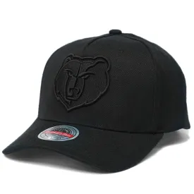 Memphis Grizzlies Black & Black Team Logo Classic Red Adjustable Snapback Cap by Mitchell & Ness