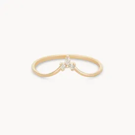 Mini moonbow ring - 14k yellow gold