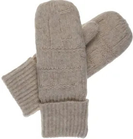 Mélange Grid Knit Fleece Lined Mitt