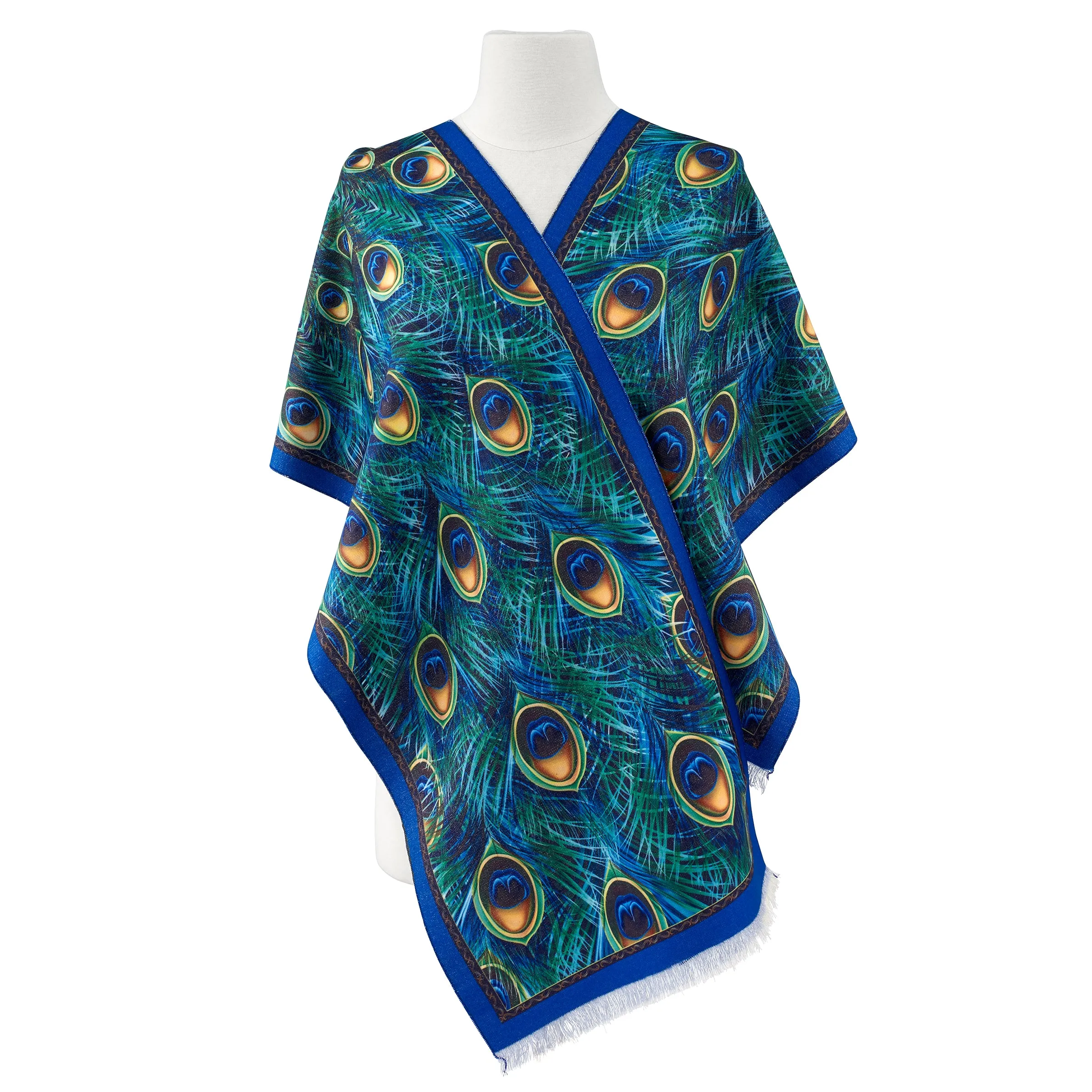 Peacock Viscose\Poly Scarf