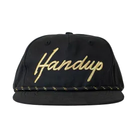 Pinch Front Rope Hat - Gold Script