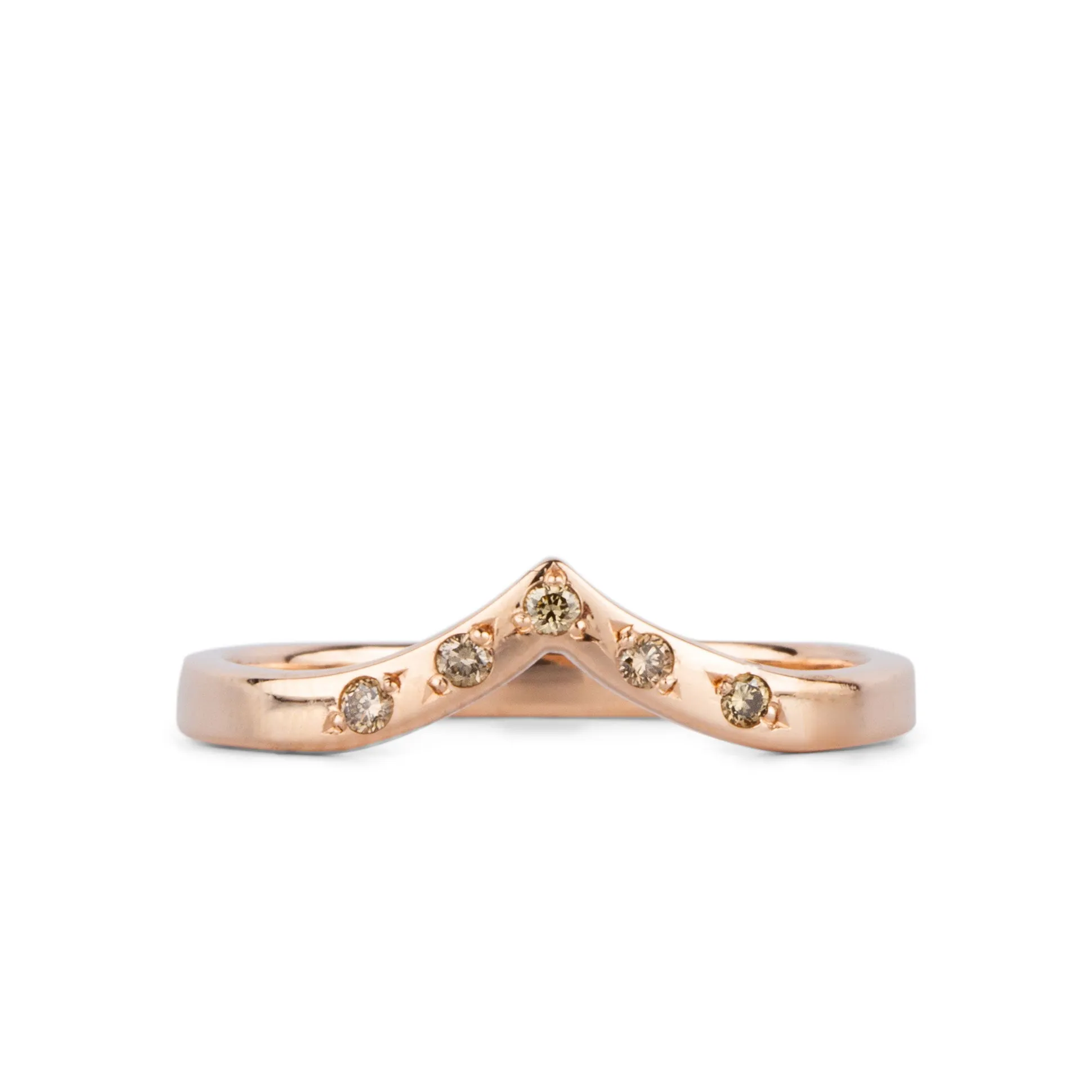 Pinnacles Champagne Diamond Peaked Band