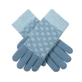 Women’s Jacquard Knitted Gloves with Hash Symbol Pattern